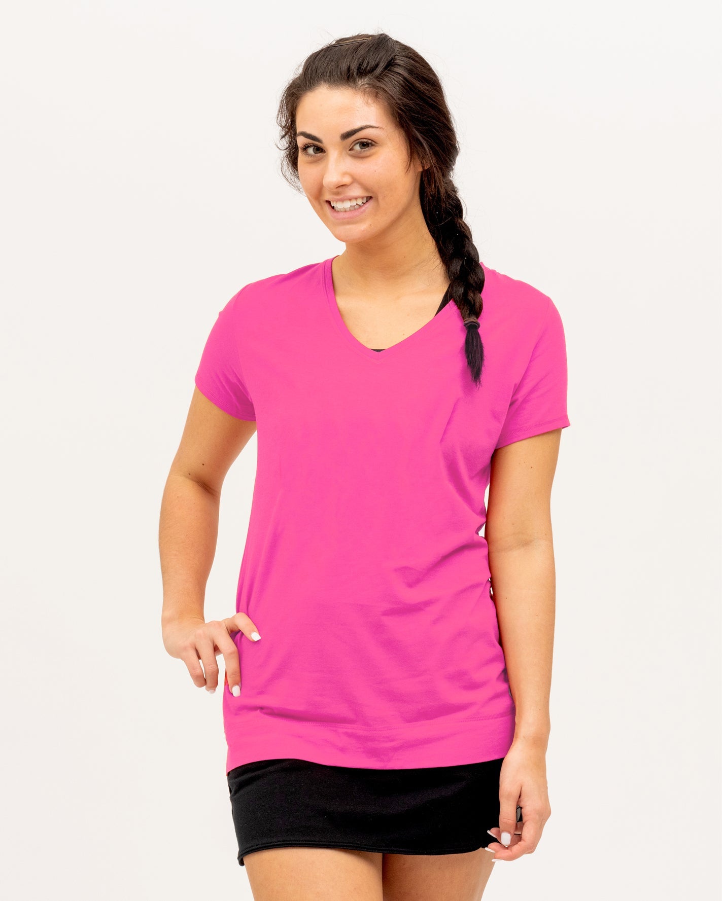 Ultralight Bamboo Cotton Short Sleeve V-Neck